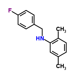 N-(4-Fluorobenzyl)-2,5-dimethylaniline结构式