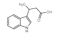 1H-Indole-3-propanoicacid, b-methyl-结构式