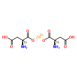 Zinc dihydrogen di-L-aspartate structure