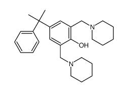 4-(1-Methyl-1-phenylethyl)-2,6-bis(1-piperidinylmethyl)phenol结构式