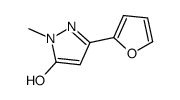 3-(2-Furyl)-1-methyl-1H-pyrazol-5-ol Structure