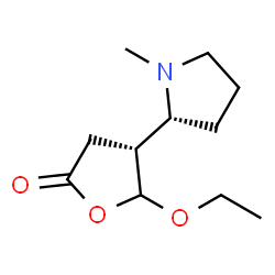 2(3H)-Furanone,5-ethoxydihydro-4-[(2R)-1-methyl-2-pyrrolidinyl]-,(4R)-rel-(9CI) Structure
