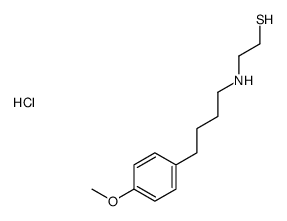 Ethanethiol, 2-(4-(p-methoxyphenyl)butyl)amino-, hydrochloride Structure