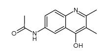 N-(4-hydroxy-2,3-dimethyl-[6]quinolyl)-acetamide结构式
