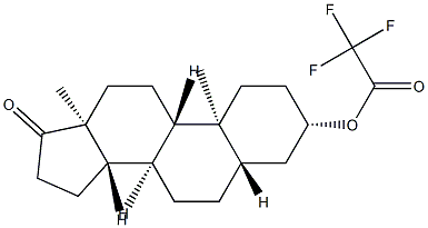 3β-(Trifluoroacetyloxy)-5α-androstan-17-one结构式