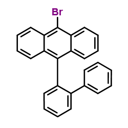 9-(2-联苯基)-10-溴蒽结构式