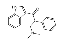 3-(dimethylamino)-1-(1H-indol-3-yl)-2-phenylpropan-1-one结构式