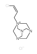 1-(3-氯-2-丙烯基)-3,5,7-三氮杂-1-氮翁三环[3,3,1,13,7]癸烷氯化物结构式
