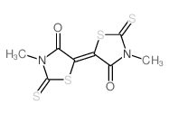 (5E)-3-methyl-5-(3-methyl-4-oxo-2-sulfanylidene-thiazolidin-5-ylidene)-2-sulfanylidene-thiazolidin-4-one结构式