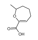 2-methyl-2,3,4,5-tetrahydrooxepine-7-carboxylic acid Structure