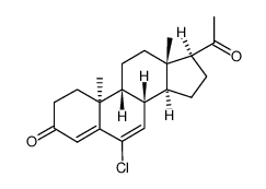 6-Chlor-9β,10α-pregna-4,6-dien-3,20-dion结构式