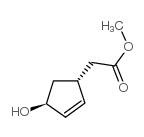 methyl [(1r,4s)-4-hydroxycyclopent-2-en-1-yl]acetate Structure