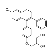 3-[4-(6-methoxy-2-phenyl-3,4-dihydronaphthalen-1-yl)phenoxy]propane-1,2-diol结构式