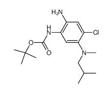 [2-amino-4-chloro-5-(isobutyl-methyl-amino)-phenyl]-carbamic acid tert-butyl ester Structure