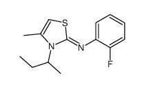 3-butan-2-yl-N-(2-fluorophenyl)-4-methyl-1,3-thiazol-2-imine Structure