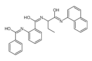 2-benzamido-N-[1-(naphthalen-1-ylamino)-1-oxobutan-2-yl]benzamide结构式