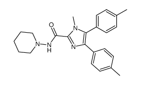 N-(piperidin-1-yl)-4,5-di-(4-methylphenyl)-1-methylimidazole-2-carboxamide结构式