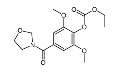 [2,6-dimethoxy-4-(1,3-oxazolidine-3-carbonyl)phenyl] ethyl carbonate Structure