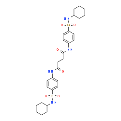 N,N'-bis{4-[(cyclohexylamino)sulfonyl]phenyl}succinamide structure