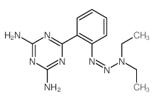 6-(2-diethylaminodiazenylphenyl)-1,3,5-triazine-2,4-diamine structure