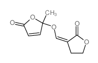 5-methyl-5-[(2-oxooxolan-3-ylidene)methoxy]furan-2-one结构式