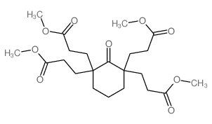 1,1,3,3-Cyclohexanetetrapropanoicacid, 2-oxo-, 1,1,3,3-tetramethyl ester structure
