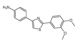 4-[2-(3,4-dimethoxyphenyl)-1,3-thiazol-4-yl]aniline Structure