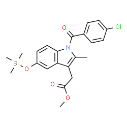1-(4-Chlorobenzoyl)-2-methyl-5-(trimethylsilyl)oxy-1H-indole-3-acetic acid methyl ester结构式