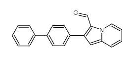 2-(联苯-4-基)吲哚嗪-3-羧醛结构式