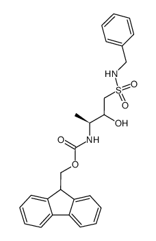 (1S)-(3-benzylsulfamoyl-2-hydroxy-1-methylpropyl)carbamic acid 9'H-fluoren-9'-ylmethyl ester Structure