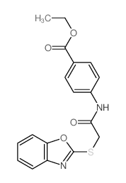 ethyl 4-[(2-benzooxazol-2-ylsulfanylacetyl)amino]benzoate Structure