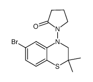 1-(6-Bromo-2,2-dimethyl-2,3-dihydro-benzo[1,4]thiazin-4-yl)-pyrrolidin-2-one结构式