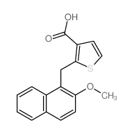 2-[(2-methoxynaphthalen-1-yl)methyl]thiophene-3-carboxylic acid结构式