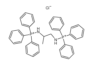 hexa-P-phenyl-P,P'-(1-methyl-ethane-1,2-diyldiamino)-bis-phosphonium, chloride Structure