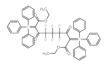Nonanedioic acid,4,4,5,5,6,6-hexafluoro-3,7-dioxo-2,8-bis(triphenylphosphoranylidene)-,1,9-diethyl ester Structure