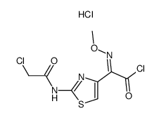 α-methoxyimino-α-[2-(chloroacetamido)thiazol-4-yl]acetyl chloride hydrochloric acid salt结构式