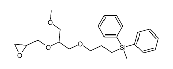 [3-(3-Methoxy-2-oxiranylmethoxy-propoxy)-propyl]-methyl-diphenyl-silane结构式