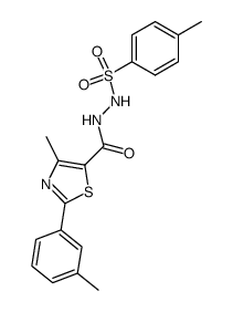 4-methyl-2-m-tolyl-thiazole-5-carboxylic acid N'-(toluene-4-sulfonyl)-hydrazide Structure