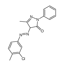 4-(3'-Chloro-4'-methylphenylazo)-3-methyl-1-phenylpyrazolin-5-on结构式