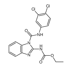 [1-(3,4-dichloro-phenylcarbamoyl)-1H-benzoimidazol-2-yl]-carbamic acid ethyl ester结构式