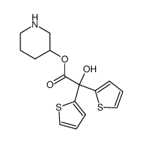 Hydroxy-di-thiophen-2-yl-acetic acid piperidin-3-yl ester Structure