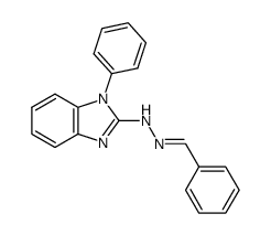 N-(1-Phenyl-1H-benzoimidazol-2-yl)-N'-[1-phenyl-meth-(E)-ylidene]-hydrazine Structure