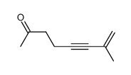 7-methyloct-7-en-5-yn-2-one结构式