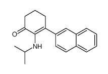 3-naphthalen-2-yl-2-(propan-2-ylamino)cyclohex-2-en-1-one结构式