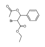 ethyl 3-acetoxy-2-bromo-3-phenylpropanoate Structure