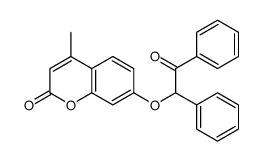 4-methyl-7-(2-oxo-1,2-diphenylethoxy)chromen-2-one结构式