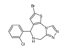 2-bromo-4-(2-chloro-phenyl)-5,6-dihydro-4H-thieno[3,2-f][1,2,4]triazolo[4,3-a][1,4]diazepine结构式