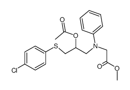 {[2-Acetoxy-3-(4-chloro-phenylsulfanyl)-propyl]-phenyl-amino}-acetic acid methyl ester Structure