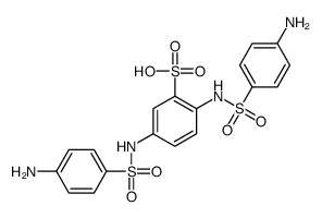 2,5-bis[(4-aminophenyl)sulfonylamino]benzenesulfonic acid Structure