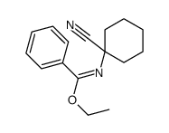 ethyl N-(1-cyanocyclohexyl)benzenecarboximidate结构式